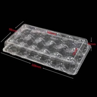 Boîte à œufs de caille en carton PET transparent, 18 alvéoles, rectangulaire, emballage alimentaire transparent, couvercle personnalisable, épaisseur réglable