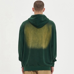 Streetwear Fabricante Sun Faded Tela Impresso 100% Algodão Hoodie 320gsm Moletom Com Capuz Moda Streetwear Vestuário para a Juventude - Product Image 5