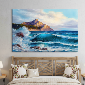 Printed <b>Canvas</b> Artwork: Coastal Mountain View <b>Wall</b> Decor,WRAPPED <b>CANVAS</b> - Product Image 2