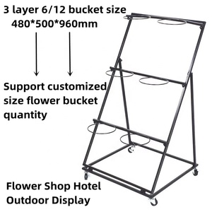 Exhibidor de Flores Metálico Moderno Personalizado para Hoteles y Comercios, Diseño Móvil - Product Image 2
