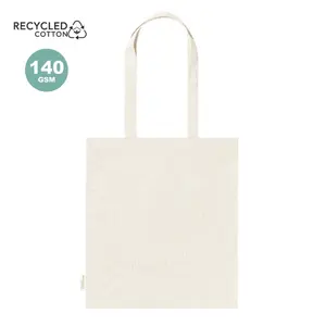 Borsa shopper in cotone riciclato 140 GR, merchandising sostenibile - Product Image 1