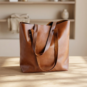 BS INTERNATIONAL Pochette décontractée pour femme en cuir véritable, élégante, durable, légère, avec fermeture éclair, souple, imperméable, écologique, grande taille - Product Image 3
