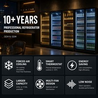 Vitrine Réfrigérée Commerciale Verticale à Porte Vitrée 550L, Usine Certifiée SGS, Climat Chaud, R290, Logo Personnalisé, LED
