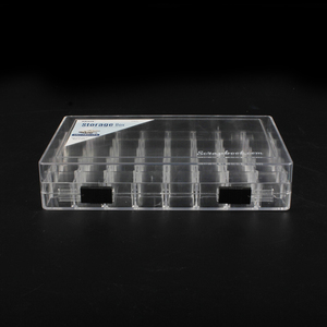 Clear Plastic 21975 High Clear 40 Compartments Plastic Storage Box Dauber Organizer Case
