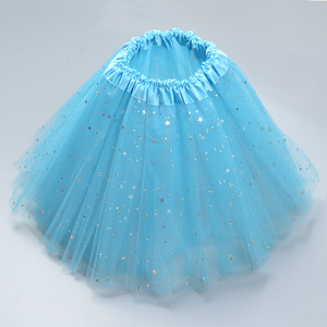 Falda tutú arcoíris en capas para niñas, vestido de baile con volantes escalonados, ropa de club - Product Image 4
