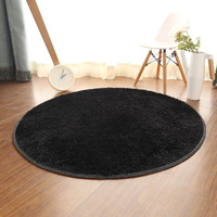 Tapis en laine de soie épaissie, doublure pour panier suspendu, tapis de chaise d'ordinateur, tapis de sol circulaire pour tente extérieure, couleur unie