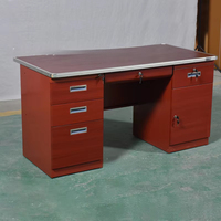 Assemblage d'ordinateur de transfert de table de fer en acier de Guangxi avec le bureau d'écriture de tiroir en métal de serrure