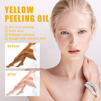 OUHOE Huile Décolorante Forte Éclaircissante pour la Peau Corps Visage Dissolvant de Peau Morte Exfoliant Nourrit Blanchissant Jaune Huile de Gommage