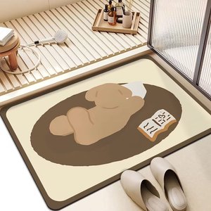Tapis de bain en boue de diatomée Yongjin avec motif d'animaux mignons, 38x58cm, 48x78cm, 58x88cm, antidérapant, lavable, pour salle de bain - Product Image 2