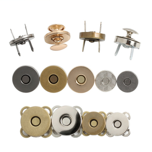 Boutons-<span class=keywords><strong>pression</strong></span> magnétiques ronds plats personnalisés en métal <span class=keywords><strong>fantaisie</strong></span> pour la couture et le bricolage, idéaux pour les vestes en cuir - Product Image 2