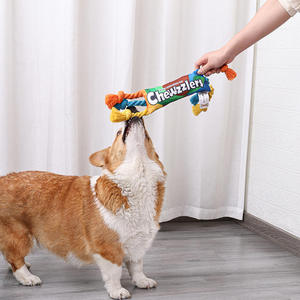 Juguete de Cuerda de Algodón Resistente a Mordidas para Perros, con Nudo, para Entrenamiento de Cachorros, Juguete Interactivo para Jalar, Juguetes Chirriantes para Mascotas - Product Image 3