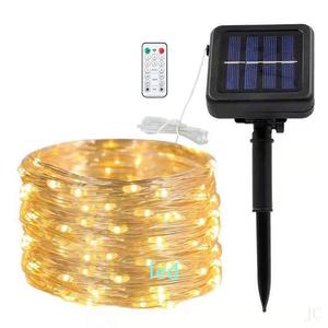 <span class=keywords><strong>Guirlande</strong></span> lumineuse <span class=keywords><strong>solaire</strong></span> féerique à LED télécommandée, <span class=keywords><strong>guirlande</strong></span> de décoration de jardin extérieur, 8Modes, fil de cuivre pour la rue de noël - Product Image 2