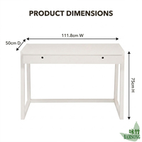 Bureau d'écriture en forme de U avec un seul tiroir de rangement, bureau informatique moderne et simple, poste de travail pour la maison, table de coiffeuse pour chambre à coucher, table d'étude