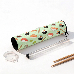 Caja de Cartón Kraft Ecológica Personalizada para Envasado de Sushi, Cilindro de Papel de Grado Alimenticio - Product Image 2