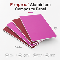 Panneau composite en aluminium (ACP) ignifuge 4x8 avec revêtement FEVE pour façade de bâtiment et mur-rideau