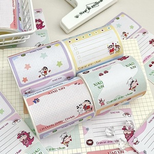 Cartoon Crayon Shin chan Roll Sticky <b>Notes</b> Cute Stylish Adhesive Stickers Portable Practical Memo Labels for Daily Use - Product Image 1