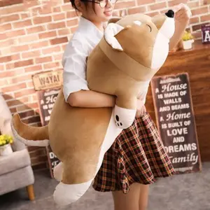 1pc Cartoon Lying Big Toys Shiba Inu Dog Doll Lovely Animal Children Birthday Gift Corgi Plush Pillow 40cm Plush Stuffed Dog