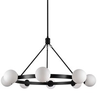 Lustre de luxe simple et moderne pour la maison Hôtel Hall Creative Magic Bean Circle Lumière principale pour le salon Chambre Restaurant