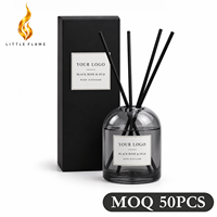 Diffuseur de parfum en verre LF personnalisé avec logo, Rose Oud noire, pour décoration intérieure, longue durée, emballage personnalisé, OEM, marque privée