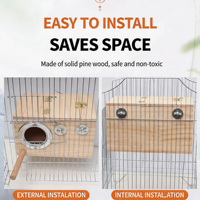 Nichoir vertical en bois pour perroquets, accessoire de cage d'élevage pour conures et perruches grises africaines