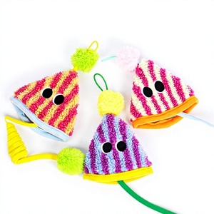 Jouet en peluche pour <span class=keywords><strong>chat</strong></span> pour l'auto-entretenissement et le soulagement de l'ennui, à suspendre à la porte, avec corde élastique, baguette de stimulation et papier froissé à ressort - Product Image 3