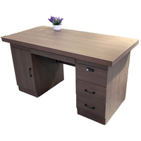 Bureau d'ordinateur modulaire extensible en bois massif EFS, pré-assemblé, panneaux en bois, couleurs personnalisées, tiroir de rangement pour dossiers