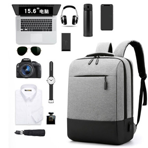 กระเป๋าเป้สะพายหลังกันน้ำกันขโมยสำหรับใส่แล็ปท็อปขนาด 15 นิ้ว รุ่น Unisex  วัสดุโพลีเอสเตอร์อ๊อกซ์ฟอร์ด พร้อมช่อง USB สำหรับใช้ในโรงเรียนและธุรกิจ - Product Image 2