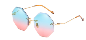 2025 nouveau rétro <span class=keywords><strong>Amazon</strong></span> vente chaude nouvelle mode couleur marine sans cadre femmes dames mode Zigzag bras tendance <span class=keywords><strong>lunettes</strong></span> <span class=keywords><strong>de</strong></span> <span class=keywords><strong>soleil</strong></span> personnalisées - Product Image 6