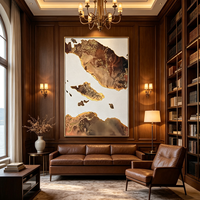 Art mural abstrait 3D moderne, fait main, grand format, luxueux, illuminé, décoration intérieure, peintures LED pour le bureau, l'hôtel et la maison