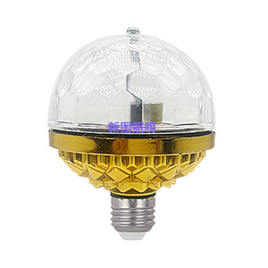 หลอดไฟ LED หมุนได้ 7 สี E27 RGB สำหรับงานปาร์ตี้ แสงไฟสร้างบรรยากาศสำหรับบ้าน ร้านคาราโอเกะ เวทีเต้นรำ - Product Image 1