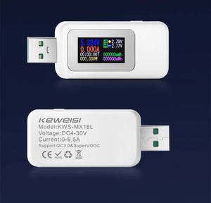 Probador USB 10 en 1 DC <span class=keywords><strong>Volt</strong></span>ímetro <span class=keywords><strong>digital</strong></span> <span class=keywords><strong>Amperimetro</strong></span> Medidor de voltaje de corriente Amp <span class=keywords><strong>Volt</strong></span> Amperímetro Detector Indicador de cargador de Banco de energía - Product Image 1