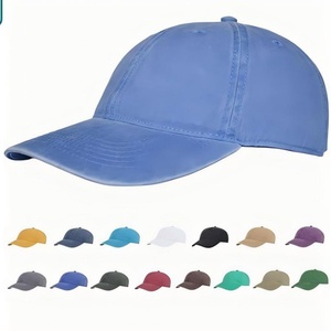 Washed Cotton Plain Baseball Caps Adjustable Unstructured Soft Blank Casual Dad Ball <b>Hats</b> for Men Women - Product Image 2