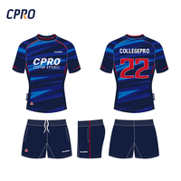 Kaus seragam Rugby pakaian olahraga kustom kaus desain bebas grosir pakaian olahraga tersublimasi kaus Rugby dewasa untuk pria