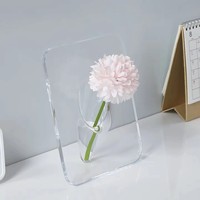 Vase cadre photo en acrylique transparent pour arrangement floral hydroponique, décoration de plantes vertes aquatiques pour salons et bureaux