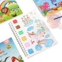 Juegos de Libros para Colorear y Pintar con Acuarelas para Niños, Impresión Personalizada, Encuadernación en Espiral, Papel de Arte para Dibujar, Regalo