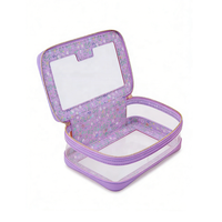 Pochette personnalisée en PVC pour tuiles de mahjong, couleur/taille au choix, logo imprimé, rose métallisé, bleu, violet, sac pour tuiles de mahjong américain avec fermeture éclair
