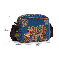 Sac bandoulière brodé pour femme, sac à main décontracté en toile bohème avec sangle réglable, idéal pour les festivals et les voyages