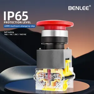 Benlee Emergency Stop Push Button 22mm Waterproof IP65 Wholesale High Quality Safety Emergency Stop Button Switch