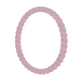 뜨거운 판매 사용자 정의 실리콘 키 체인 팔찌 실리콘 꼰 팔찌 - Product Image 6