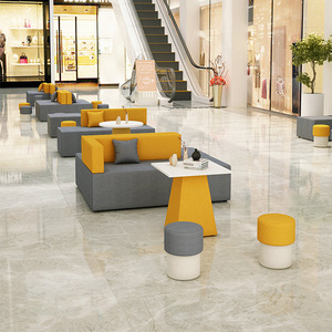 Ensemble de canapés modulaires en cuir pour zone d'attente de bureau commercial, 380 cm, design moderne et écologique - Product Image 3