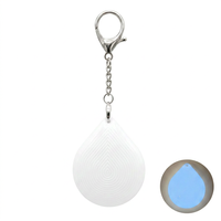 Porte-clés LED en forme de goutte d'eau, veilleuse rechargeable par USB, capteur tactile, éclairage automatique, mini lampe circulaire, pendentif de sac, cadeau