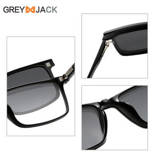 Lunettes de soleil magnétiques Greyjack TR90, monture complète, verres TAC, protection UV, unisexe, ensemble de 3 miroirs - Product Image 4