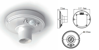 PDLUX-Soporte de sensor de movimiento infrarrojo, luz E27, con sensor de ocupación, 1, 2, 2