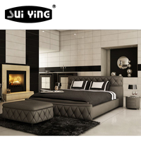 Lit Double rond, meuble de luxe, fabriqué en chine, offre spéciale