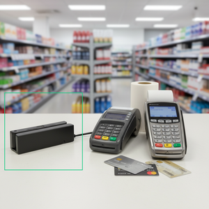Lector de Tarjetas Magnéticas Externo USB MSR100 con Tecnología de Lectura Mejorada para Tarjetas Magnéticas Desgastadas, Rayadas o con Alta Distorsión, para Puntos de Venta - Product Image 1