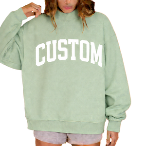 Sweat-shirt oversize en coton pour femme, style streetwear, col montant, en molleton bouclette, idéal pour l'hiver - Product Image 1