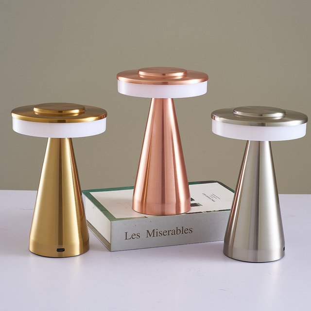 Luxury LED Rechargeable Cordless Table Lamp Bars Restaurant Decorative USB Battery Operated Desk Lamp with Touch Sensor