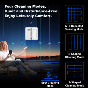 LIECTROUX S9 <span class=keywords><strong>Robot</strong></span> nettoyeur de vitres 6 directions Smart Spray-Aspiration 9000 Pa-Double rouleaux pour verre <span class=keywords><strong>sans</strong></span> cadre-Contrôle APP - Product Image 4