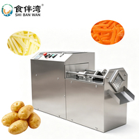 Populaire groothandel ShiBanWan stabiele continue voedingsmachine 220V 370W motor fruit- en groentestripjesmachine 200-300kg/u snack