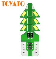Ampoule LED TCYATO W5wT10, design en forme d'arbre, lumière de signalisation de stationnement, puce LED, éclairage supérieur, lumière de stationnement 3014 24 SMD